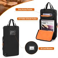 Sac de baguette à bandoulière détachable avec fermeture à glissière sac de concert suspendu pour batteurs débutants vente en gros pas cher