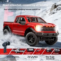Hongxing F-150 R12-01Q Raptor RTR, engrenages métalliques, LED, échelle 1/12, 4 roues motrices, RC tout-terrain, Rock Crawler, escalade sur rochers