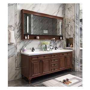 Muebles de Baño Modernos de Madera con Espejo, Mueble de Baño Independiente - Product Image 4