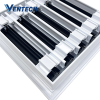 Diffuseur linéaire réglable à 5 fentes en aluminium pour conduits d'air conditionné Ventech HVAC