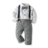 Conjuntos de ropa de caballero para niños pequeños, trajes de fiesta para bebés de un año de edad, niño de dos años