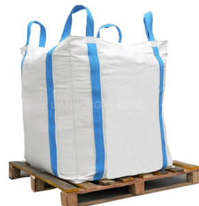 Isp 2 Ton traspirante PP bianco Jumbo Bag 5:1 fattore di sicurezza anello di cucitura laterale per la costruzione di rete in legno sabbia uso Logo personalizzato - Product Image 6