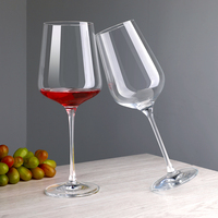 Verre à Vin Rouge en Cristal de Luxe Élégant, Goblet à Long Pied pour Mariage, Fête, Restaurant, Bar – Vente en Gros, Stock PRÊT À L'EXPÉDITION, Verrerie Premium