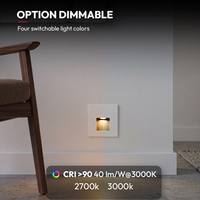 Interrupteur de lumière d'escalier LED à intensité variable de 10% à 100% avec RA>90 pour l'éclairage des jardins, des sous-sols, des escaliers, des rangements et des passages