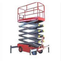 Wemet Hydraulic Drive Electric 48V Scissor Lift 16m Platform Baja Kekuatan Tinggi Kontrol Tombol Tekan Kapasitas 100kg Shandong