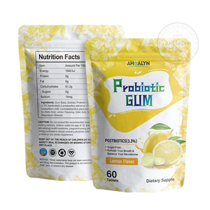 <span class=keywords><strong>Chewing</strong></span>-<span class=keywords><strong>gum</strong></span> Énergisant au Citron en Gros, Supplément Probiotique <span class=keywords><strong>Sans</strong></span> <span class=keywords><strong>Sucre</strong></span> avec 3,3% de Postbiotiques pour une Fraîcheur Quotidienne et un Soutien Immunitaire - Product Image 2