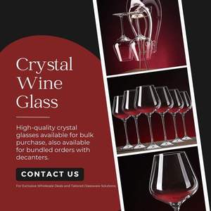 Copas de Vino de Cristal Transparente Retro Ecológicas Decoradas con Logotipo Personalizado, Capacidad de 500-700 ml para Vino Tinto, Blanco y Cabernet, Excelente - Product Image 5