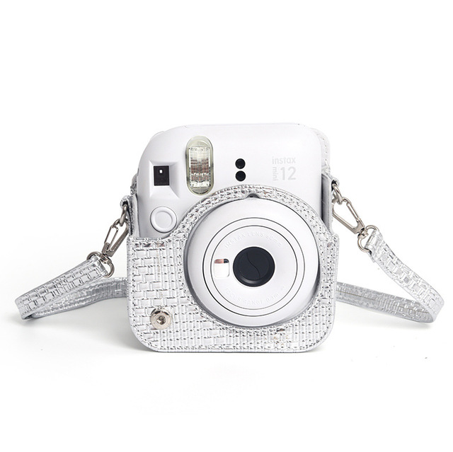 New Instant Cameras PU Protective Case for Fujifilm Instax Mini 12 Camera Bag with Shoulder Strap Portable Protector Shell Cover