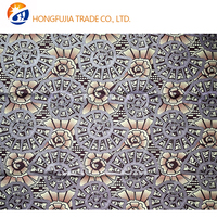 Kain Batik Afrika 100% Katun Sands Retro Kopi Ungu Motif Bunga Geometris Kain Organza Polos Ukuran 6 Jubah Etnik Anak Perempuan