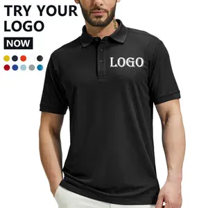 6xl Man Clothes Apparel Clothing 100 Polyester Cotton Blend Soft Cloth Embroidered T-Shirt Men'S Black Formal Polo Tops For Men