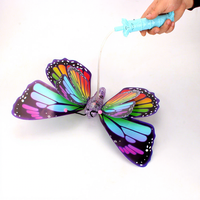 Jouets papillons LED portatifs, ailes lumineuses clignotantes avec musique, bâton lumineux portable, cadeaux pour enfants