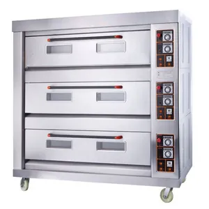 RFL-312 Newbel Bakkerij Gas Oven Bakken Apparatuur Industriële Bakkerij Gas Oven 3 Deck 12 Trays