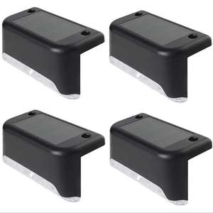 Водонепроницаемые садовые светильники для забора на солнечной батарее Уличные светодиодные ступени для террасы - Product Image 1