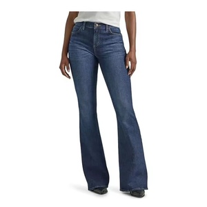 Wholesale Custom <b>Denim</b> Cheap Fashion Latest <b>Stretch</b> Women's <b>Denim</b> Pants High Waisted New Design Women's Flared Jeans - Product Image 1