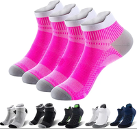 Chaussettes de course à compression pour hommes, personnalisées en gros, antidérapantes, antibactériennes, 100% coton, écologiques et à séchage rapide