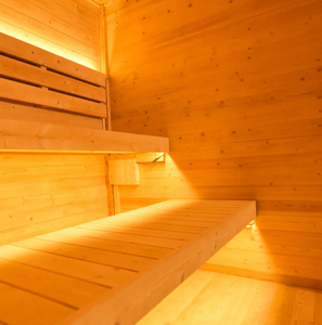 Sauna extérieur en bois de sapin noir imperméable HELIUS Modern 4-6 personnes, sauna vapeur familial - Product Image 6