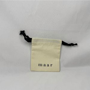 Sacs en tissu de coton biologique personnalisés, sacs cadeaux recyclables pour bracelets, montres, lunettes, bagues, boucles d'oreilles - Product Image 1