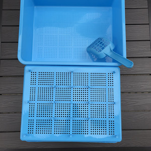 Vente chaude Bac à litière pour chat à double couche avec pelle et plateau en maille, facile à nettoyer pour les chatons et les chats adultes, idéal pour une utilisation à domicile - Product Image 5