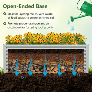 Meilleurs nouveaux produits, bac de jardinage en métal robuste, bac de jardinage galvanisé <span class=keywords><strong>pour</strong></span> légumes et fleurs - Product Image 5