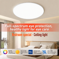 Plafonnier LED à spectre complet, haute fidélité des couleurs (CRI), protection oculaire, anti-éblouissement, anti-scintillement, avec capteur radar, pour chambre et bureau
