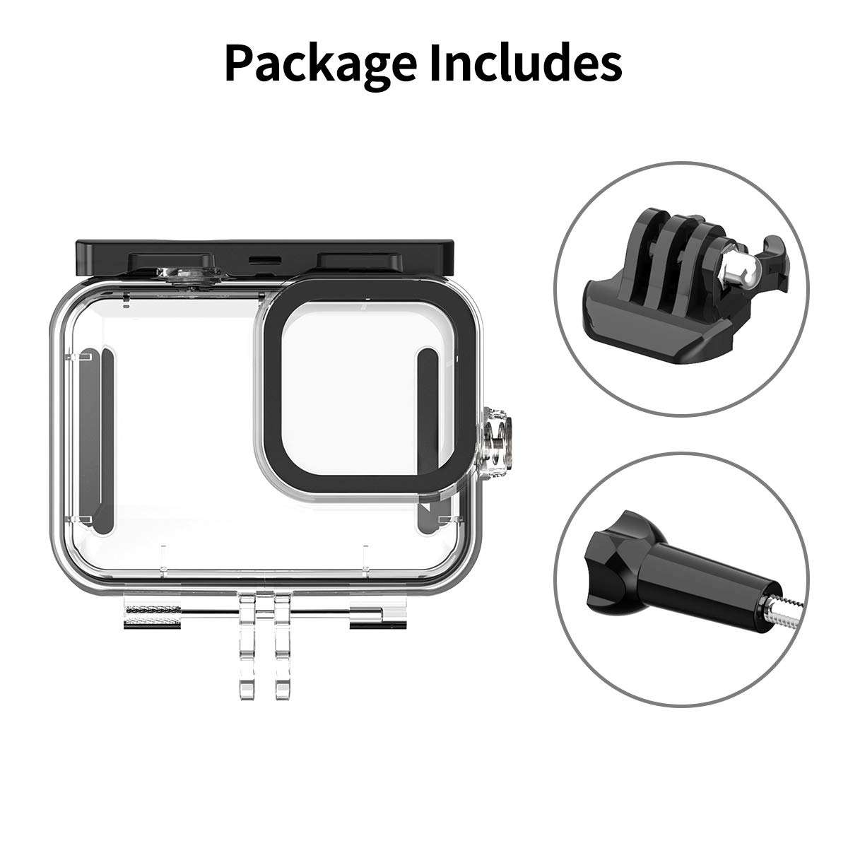 HONGDAK for gopro Hero 10 11 12 Protective Diving Housing Waterproof Case for gopro 12 Action Camera Waterproof Case