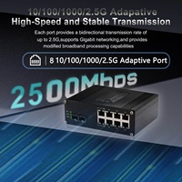 Switch PoE++ Industrial Administrado de 8 Puertos 2.5G, 90W por Puerto y 360W Total, con Dos Enlaces Ascendentes SFP+ de 10G, VLAN/QoS, Amplio Rango de Temperatura