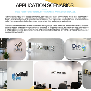 Letras Acrílicas Planas Minimalistas Personalizadas, Letreros con Logotipo Cortados con Láser de Precisión, Letras Modernas para el Nombre de la Marca de la Recepción de Oficina - Product Image 3