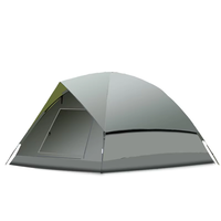 Tente de camping dôme double couche en polyester Oxford pour 3-4 personnes, imperméable 2000 mm, protection UV, portable, pour randonnée en extérieur, vente en gros