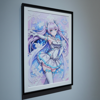 Affiches d'art en relief 3D personnalisées sur le thème de l'anime, impression multicouche, collection de galerie, édition signée, exposition d'art