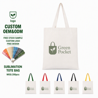 Sac en tissu réutilisable 100% coton, petit sac fourre-tout, sac de shopping en toile personnalisé avec impression par sublimation, avec logo