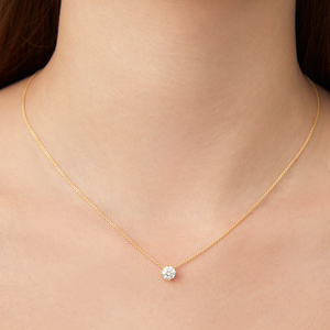 18K Yellow/White/Rose Gold Lab Diamond Slider <b>Necklace</b> - Product Image 5