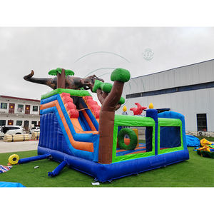 Castillo Inflable Comercial <span class=keywords><strong>para</strong></span> Exteriores con Logotipo Personalizado, Castillo Inflable de Jungla, Parque de Dinosaurios, Castillo Inflable <span class=keywords><strong>para</strong></span> Niños - Product Image 4