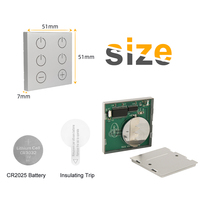 Bande lumineuse LED 4 canaux sous l'armoire Puck Light Wireless Remote Control Dimmer Light Sensor Switch
