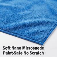 Bonjour monde HW-NTB Premium 400GSM Nano tissé chiffon de lavage de voiture en microfibre 60x160CM sans rayures à séchage rapide Ultra doux Auto serviette