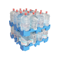 Industrial cinco galones estable 16 botellas PP y HDPE 4 vías entrada de una cara Euro tipo paletas de plástico para almacenes
