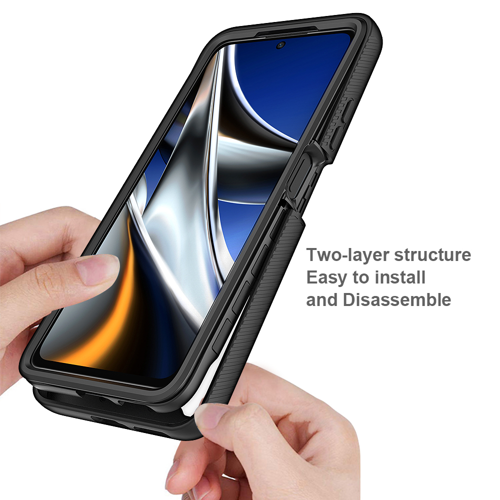 GOKEN Cover per Xiaomi Poco X4 PRO 5G, Silicone TPU/PC Dual Layer