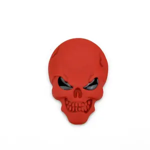 Red skull car emblems and red skull design car stickers and red skull metal badges with 3M adhesive