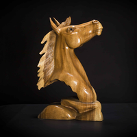 Statue effet bois décoration maison personnalisée artisanat en bois