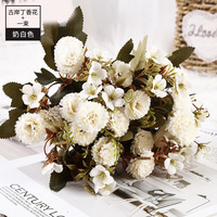 Fabrik Direkt vertrieb Simulation Silber Dusty Gold Kunstseide Rose Hochzeits dekoration Home Decoration Blumenstrauß