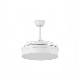 Ventilador de Techo LED Moderno con Motor DC, 3 Aspas, Control Remoto, 6 Velocidades, Regulable, 3000K-6000K, Blanco Cálido, Montaje en Barra, para Sala de Estar - Product Image 1