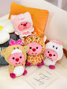 Simpatico castoro si trasforma in orso maiale cane cervo giocattoli di peluche adorabili animali di peluche imbottiti per regalo Festival di compleanno - Product Image 5