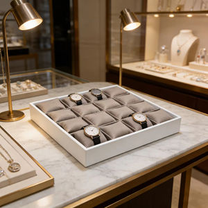 Organizador de Joyas de Lujo, Bandeja Apilable para Exhibición de Pulseras y Joyas, Soporte de Almacenamiento para 16 Relojes, Exhibidor de Joyería - Product Image 2