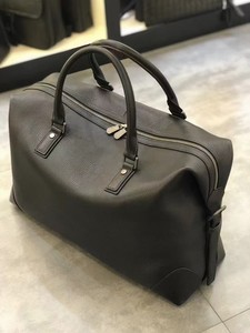 Borsa da Viaggio in Vera Pelle di Vacchetta di Lusso, Grande Capacità, Nera, per Affari, Weekend, Palestra, Bagaglio da Uomo 46cm - Product Image 4