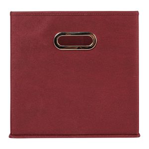 Foldable Fabric <b>Storage</b> Cubes 11x11x11 Stackable Non-Woven Bins with Chipboard Sides & Grommet Handles - Product Image 4
