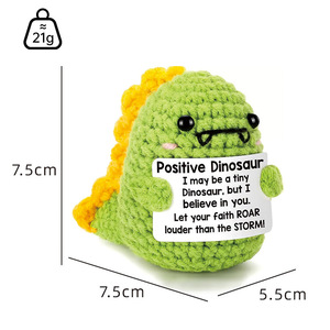 Tùy Chỉnh Dệt Tay Crochet Dễ Thương Đồ Chơi Mèo Taco Cá Mập Khủng Long Rùa Cảm Xúc Cảm Hứng Quà Tặng Cho Nam Giới Phụ Nữ Động Vật Tích cực - Product Image 3