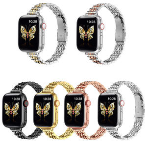 Bracelet en acier inoxydable Upro Slim pour femme, bracelet de montre 49 mm 46 mm pour Apple Watch Ultra 3 2 Series 11 10 9 SE 3 2, bracelet en métal - Product Image 1