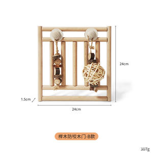 Puerta Masticable Anti-mordidas <span class=keywords><strong>de</strong></span> Madera Maciza para Conejos, Chinchillas y Perros <span class=keywords><strong>de</strong></span> <span class=keywords><strong>las</strong></span> <span class=keywords><strong>Praderas</strong></span>, Juguete para Aliviar el Aburrimiento y la Dentición - Product Image 6