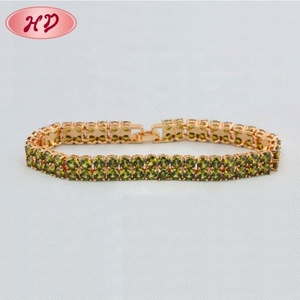 Bracelet tennis plaqué or 18 carats avec zircone cubique marquise AAA, bijoux multicolores en cristal à maillons pour enfants - Product Image 2