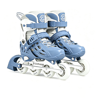 Patins à roulettes pour enfants RS pour garçons et filles de 6 à 12 ans, débutants, ensemble complet, patins en ligne, roues en polyuréthane, maille PU