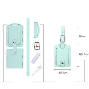 Étiquette de bagage en cuir véritable personnalisée avec logo, prête à être expédiée, pour cadeaux de mariage, promotion, vente en gros, idéale pour les voyages - Product Image 4